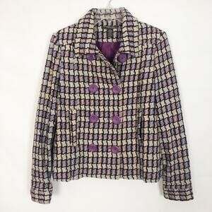 Vertigo Wool Blend Twill Double Breasted Peacoat Size XL